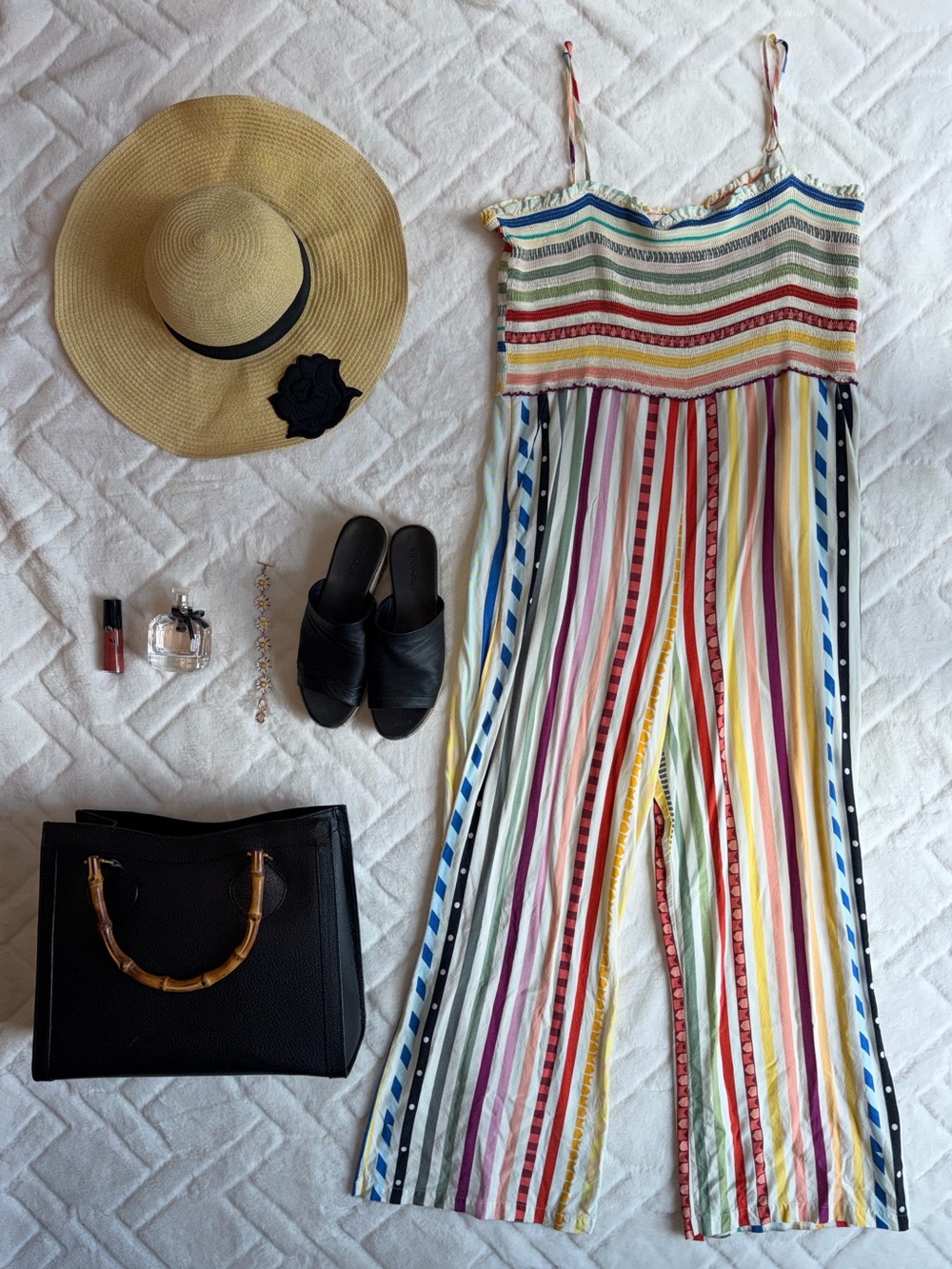 FARM Rio - Multicolor Striped Wide-Leg Jumpsuit